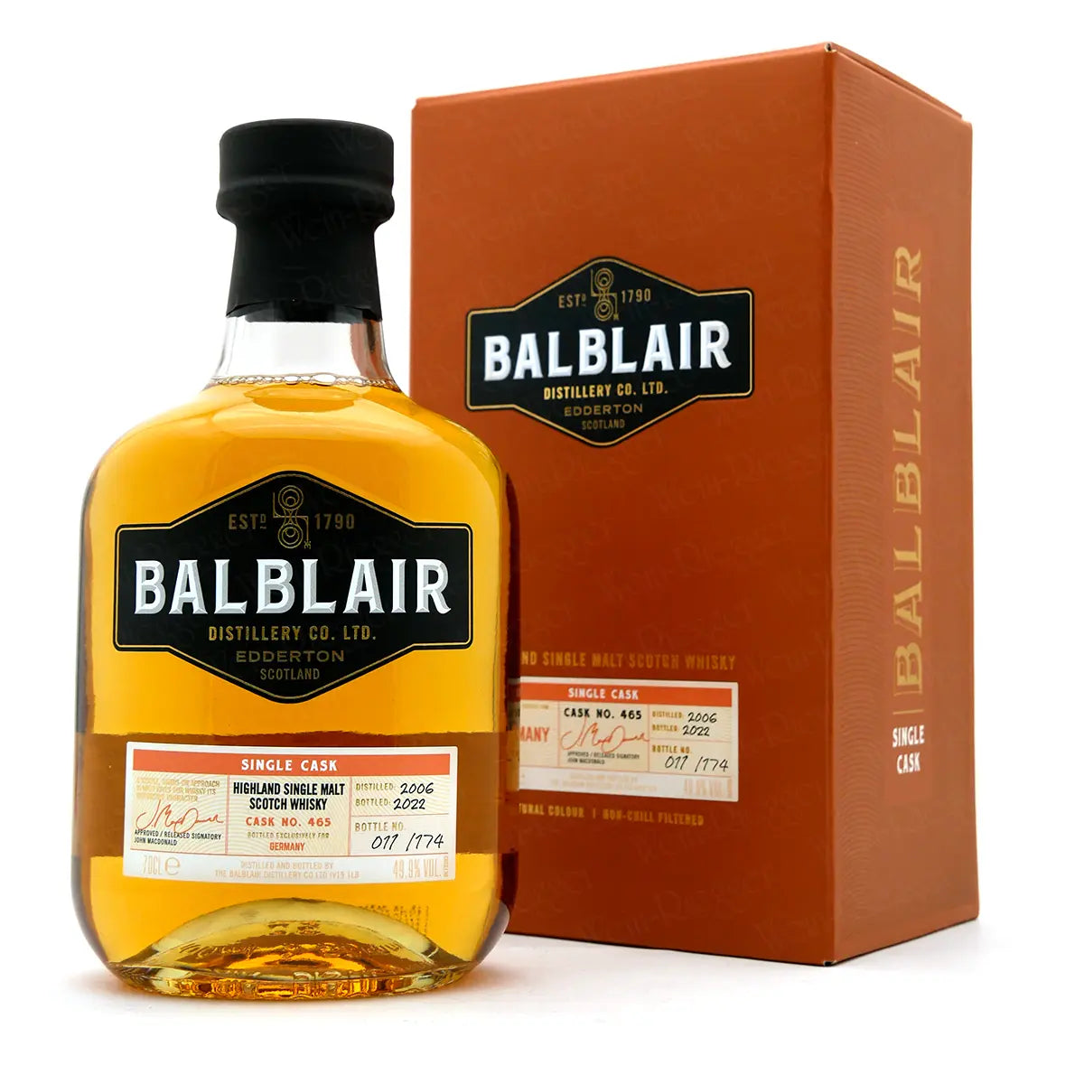 Balblair 2006 Bottled 2022 For Germany Cask No.465 Scotch Whisky | 700ML at CaskCartel.com