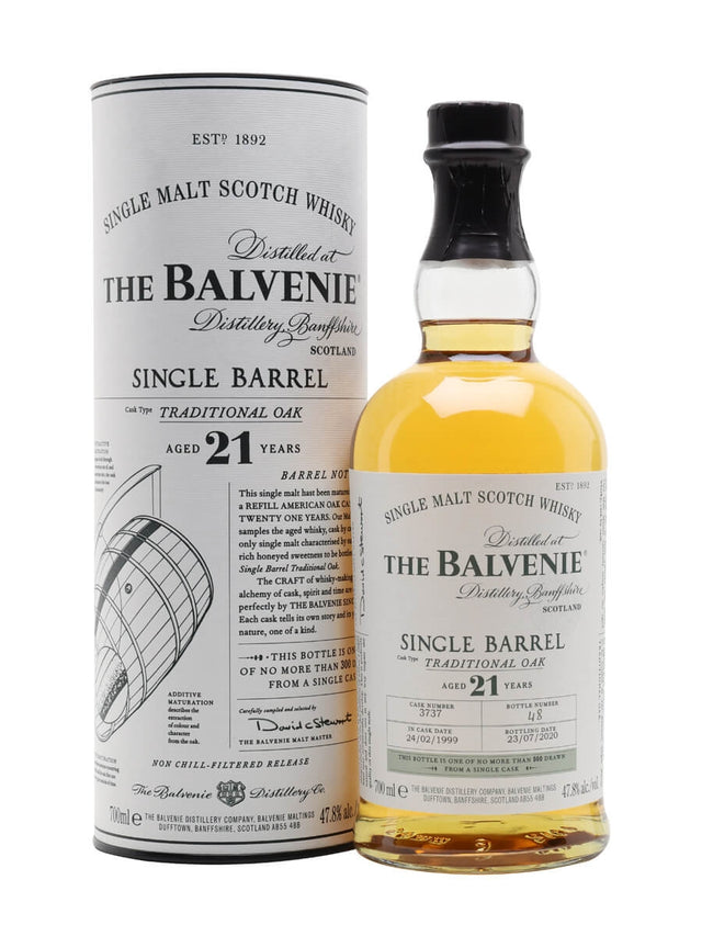 Balvenie Traditional Oak Single Barrel #3737 1999 21 Year Old Scotch Whisky | 700ML at CaskCartel.com