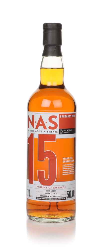 Barbados 15 Year Old Notable Age Statements (Decadent Drinks) Rum | 700ML