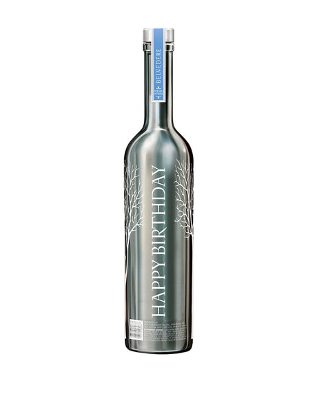 Belvedere Silver Saber "Happy Birthday" Engraved Bottle Vodka | 1.5L at CaskCartel.com
