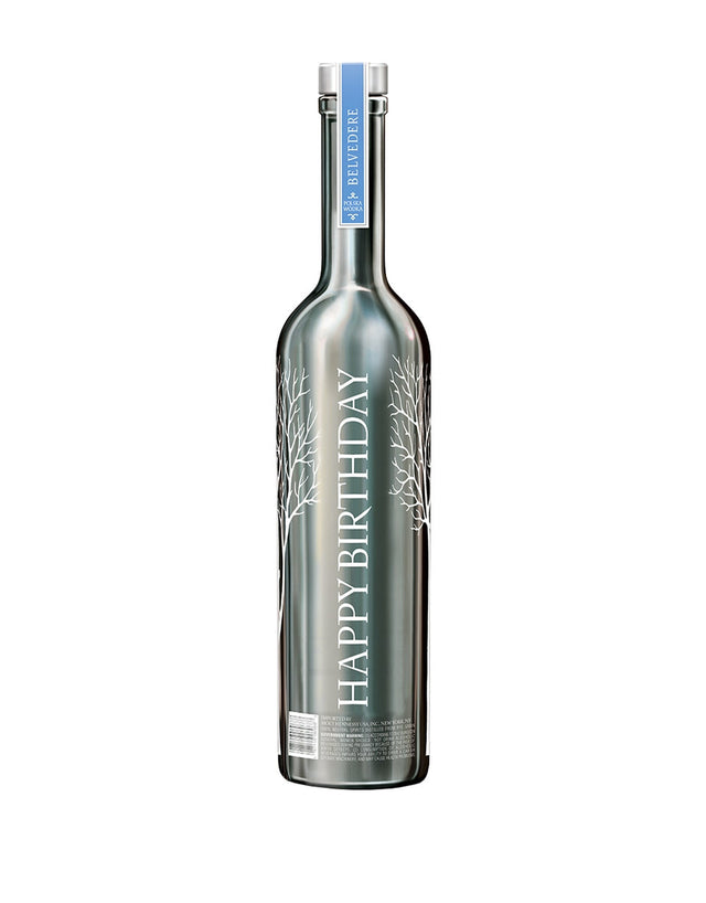 Belvedere Silver Saber "Happy Birthday" Engraved Bottle Vodka | 1.5L at CaskCartel.com