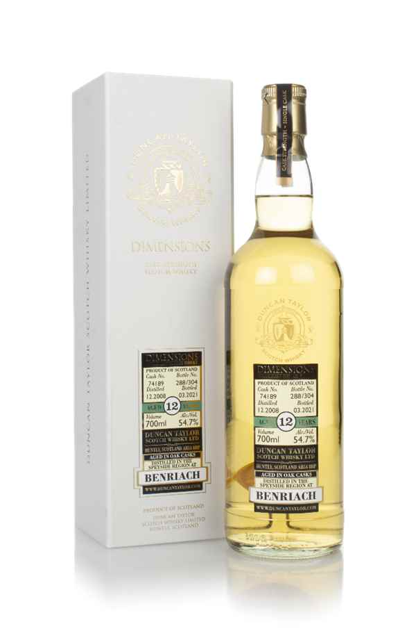 Benriach 12 Year Old 2008 (cask 74189) - Dimensions (Duncan Taylor) Scotch Whisky | 700ML
