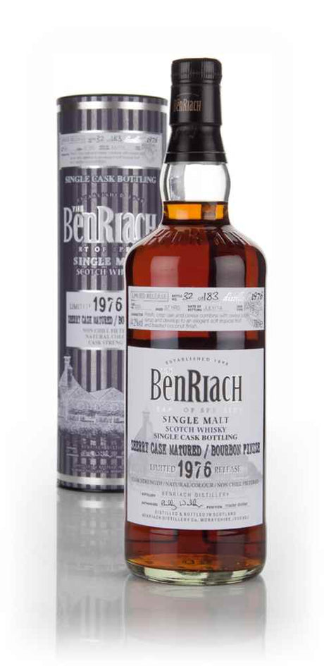 BenRiach 37 Year Old 1976 (cask 529) Bourbon Cask Finish Scotch Whisky | 700ML at CaskCartel.com