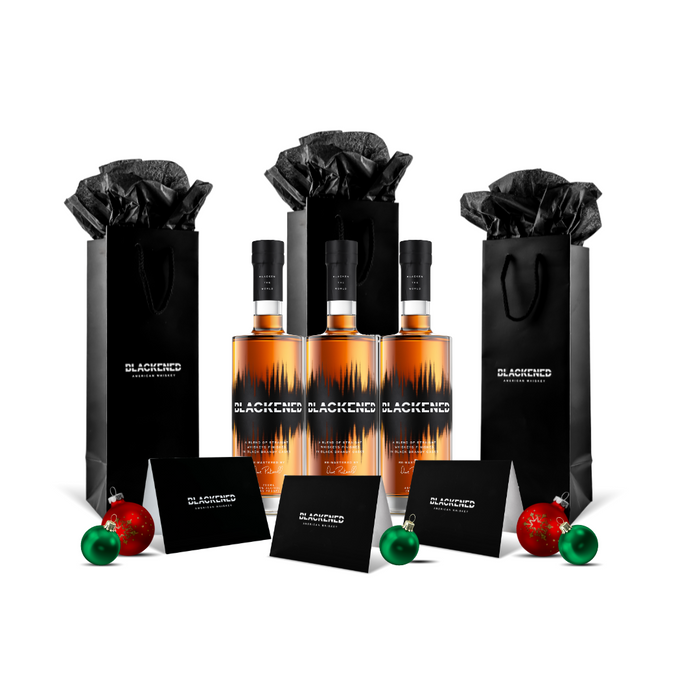 METALLICA | BLACKENED™ American Whiskey | Holiday Gift Bag Kit | **Drink ONE/Gift TWO** (Bundle)
