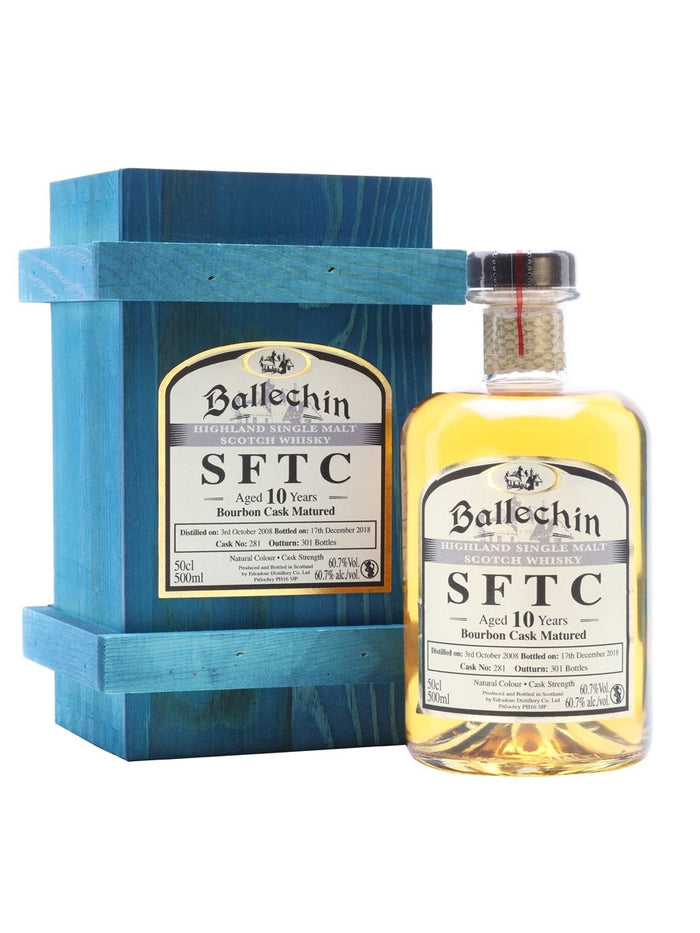 Ballechin 2008 10 Year Old Bourbon Cask Highland Single Malt Scotch Whisky | 500ML