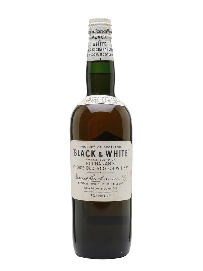 Black & White Spring Cap Bot.1950s Blended Scotch Whisky