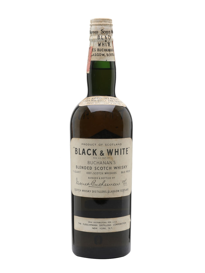 Black & White Bot.1950s Spring Cap Blended Scotch Whisky