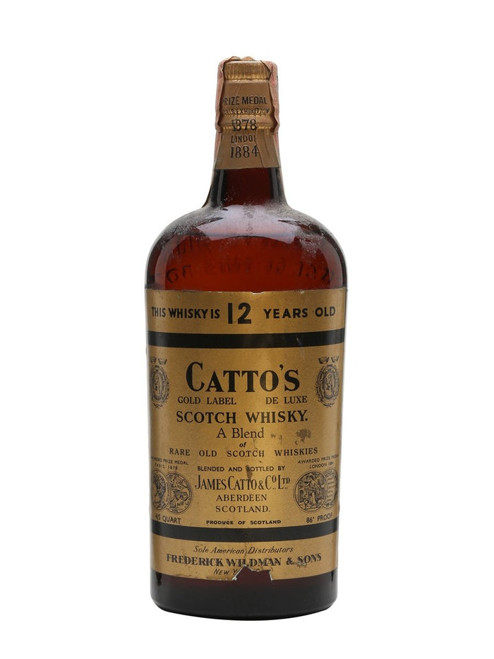 Catto's 12 Year Old Gold Label Bot.1940s Blended Scotch Whisky