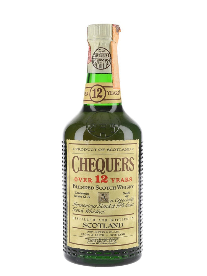 Chequers Over 12 Years Old Bot.1970s Blended Scotch Whisky