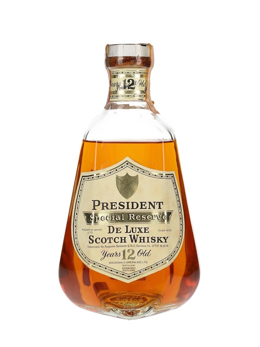 BUY] President De Luxe 12 Year Old Bot.1980s Blended Scotch Whisky