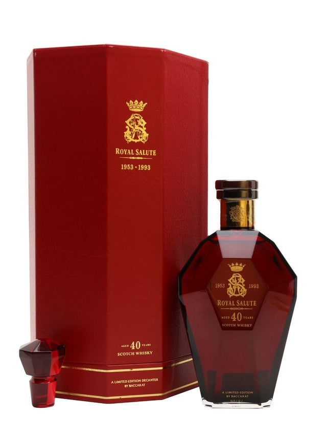 Royal Salute 40 Year Old Baccarat Ruby Decanter Blended Scotch Whisky | 700ML at CaskCartel.com