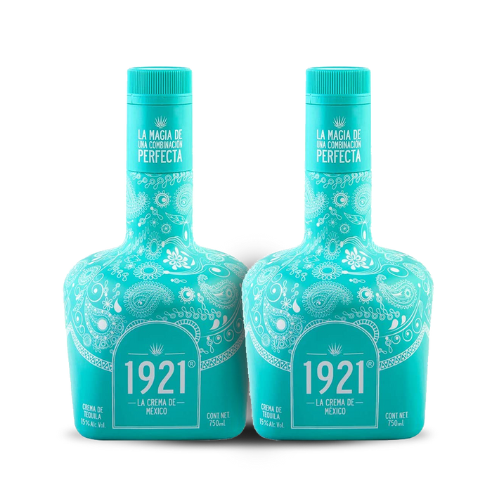 1921 Crema De Mexico Blue Tequila (2) Bottle Bundle