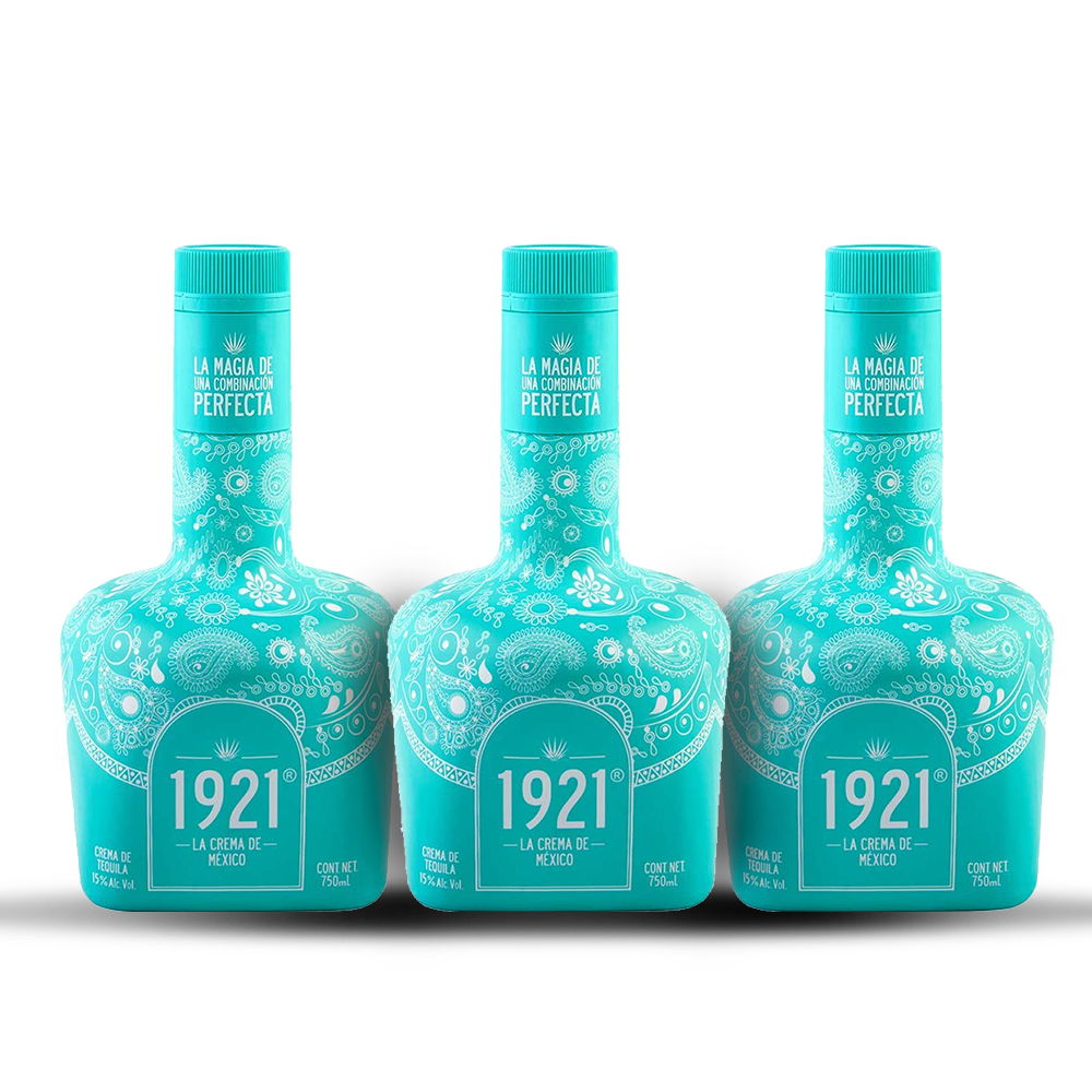 1921 Crema De Mexico Blue Tequila (3) Bottle Bundle at CaskCartel.com