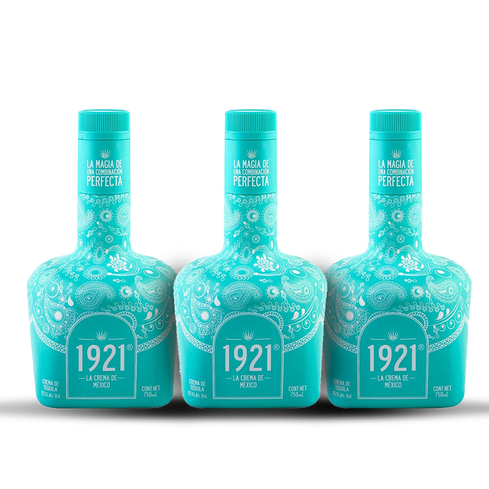 1921 Crema De Mexico Blue Tequila (3) Bottle Bundle