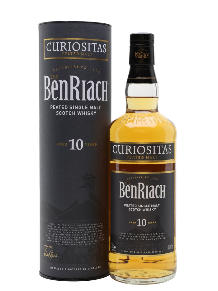 Benriach Curiositas 10 Year Old Peated Speyside Single Malt Scotch Whisky | 700ML