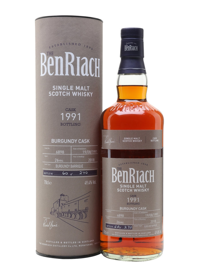 BenRiach 1991 26 Year Old Cask #6898 Batch 15 Speyside Single Malt Scotch Whisky | 700ML