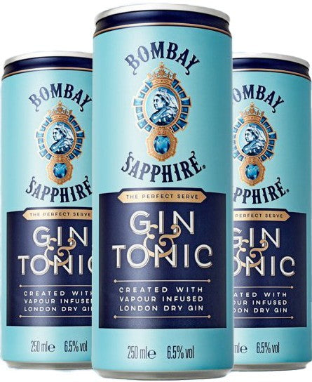 Bombay Sapphire Gin & Tonic Cocktail | 4*250ML