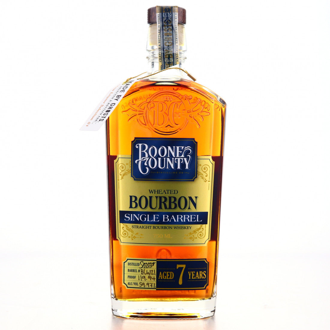 Boone County 7 Year Old Single Barrel Barrel Wheated Bourbon Whiskey