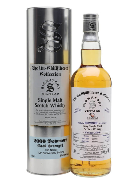 Bowmore 2000-2016 Signatory Vintage 16 Year Old Single Malt Scotch Whisky | 700ML at CaskCartel.com
