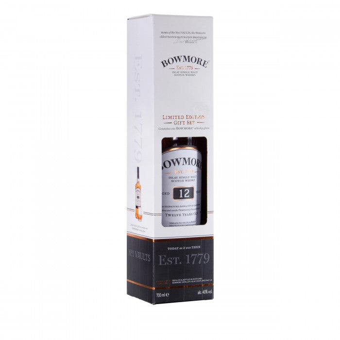 Bowmore 12 Year Old & Single Glass Gift Pack Single Malt Scotch Whisky