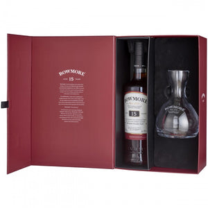 Bowmore 15 Year Old Decanter Gift Set Islay Single Malt Scotch Whisky - CaskCartel.com
