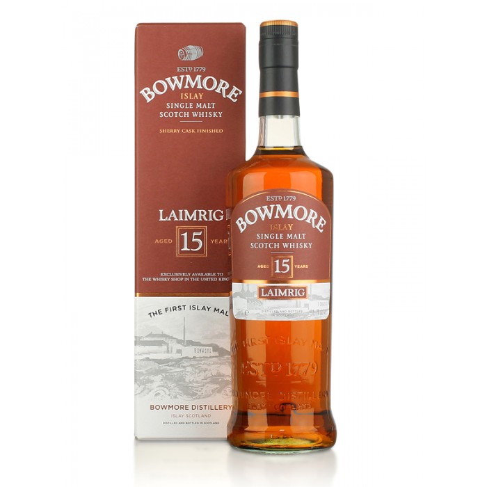 Bowmore Laimrig 15 Year Old with Free Glass Islay Single Malt Scotch Whisky