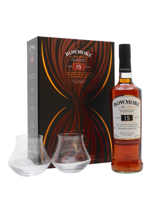 Bowmore 15 Year Old + 2 Glasses Set Islay Single Malt Scotch Whisky | 700ML at CaskCartel.com