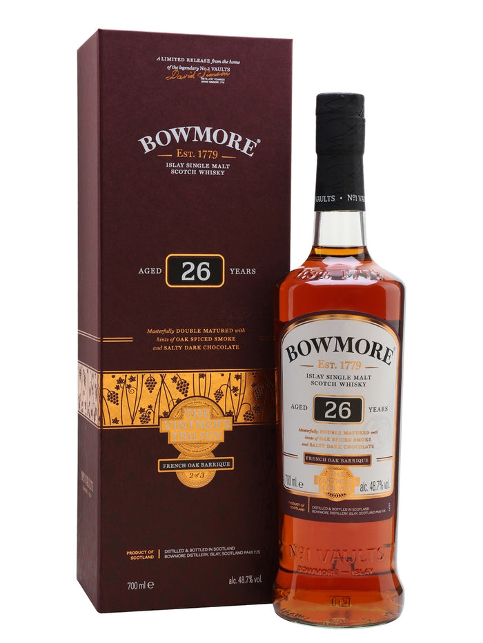 Bowmore 26 Year Old Wine Cask Vintner's Trilogy Part 2 Islay Single Malt Scotch Whisky