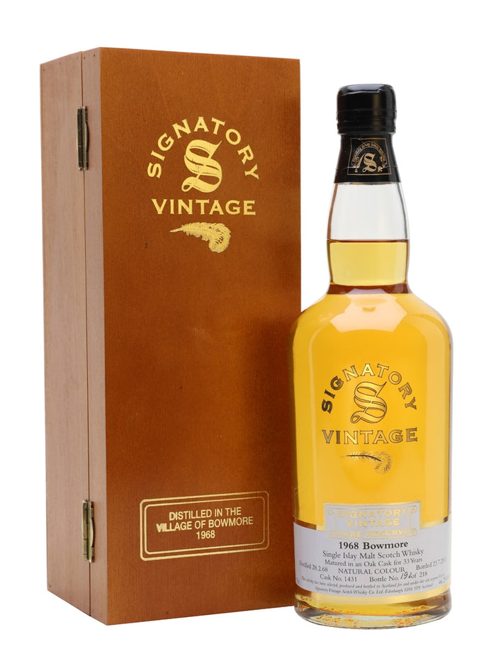 Bowmore 1968 33 Year Old Signatory Islay Single Malt Scotch Whisky | 700ML