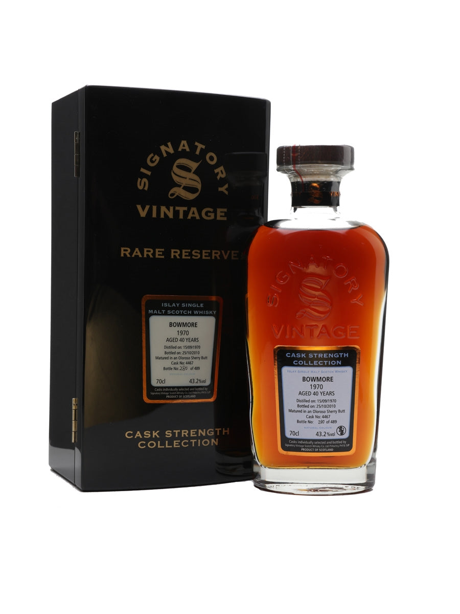 Bowmore 1970 40 Year Old Signatory Islay Single Malt Scotch Whisky | 700ML at CaskCartel.com