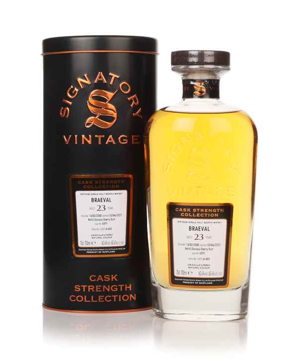 Braeval 23 Year Old 2000 (cask 6391) - Cask Strength Collection (Signatory) Scotch Whisky | 700ML