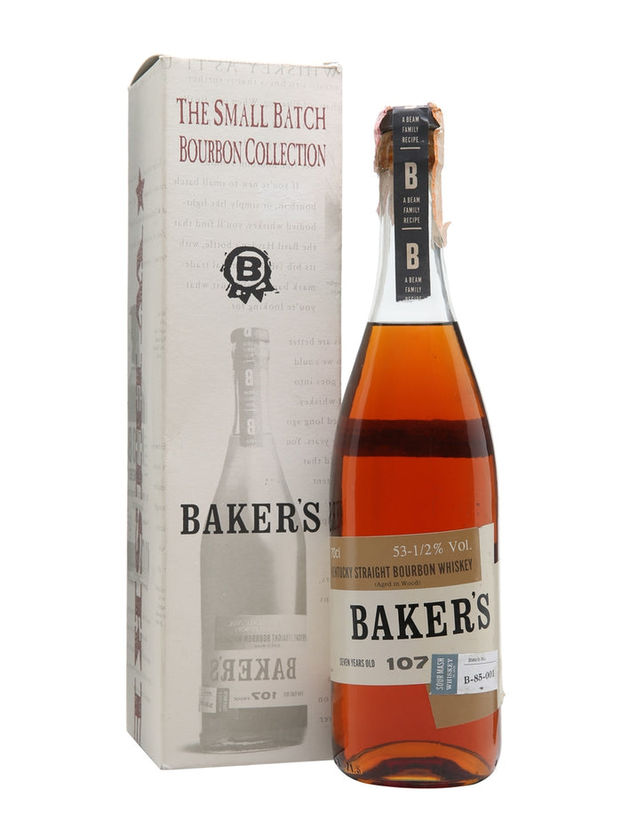 Baker's 7 Year Old 107 Proof Batch B-85-001 Small Batch Kentucky Straight Bourbon Whiskey