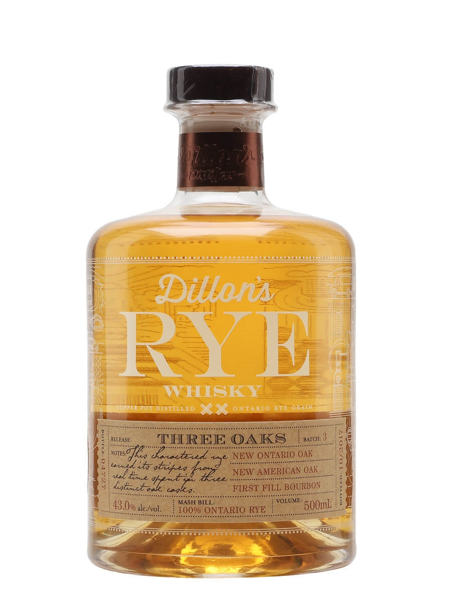 [BUY] Dillon's Three Oaks Batch 3 Canadian Rye Whisky | 500ML at ...