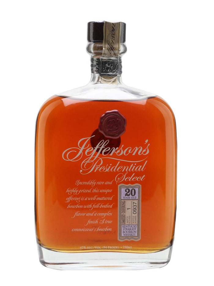 Jefferson's 20 Year Old Presidential Select Whiskey