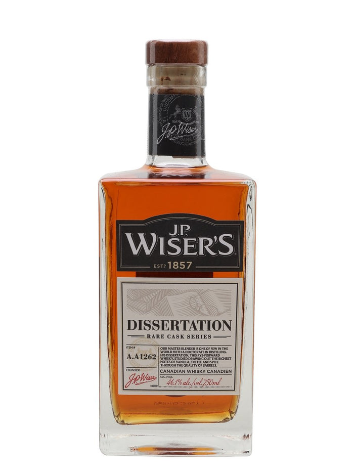 JP Wiser's Dissertation Rare Cask Series Canadian Whisky
