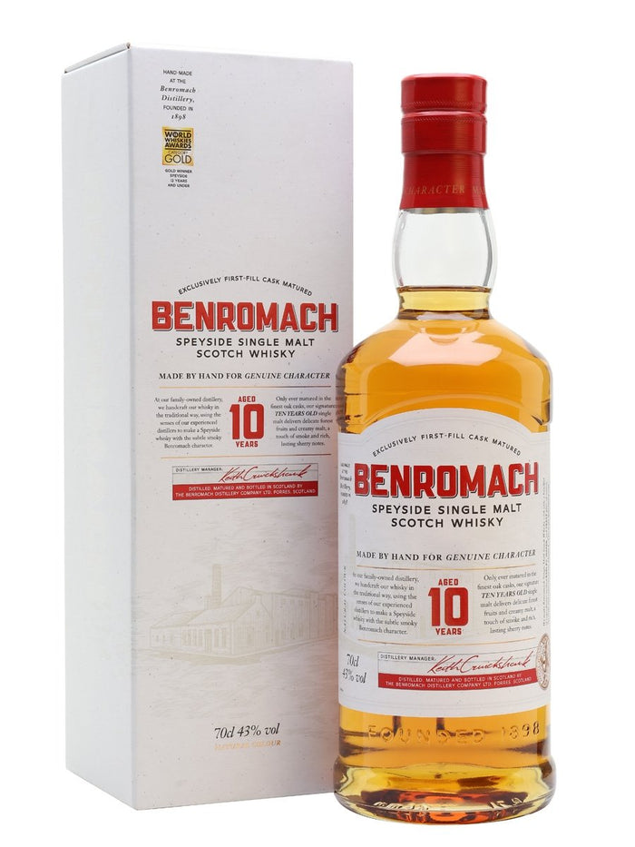 Benromach 10 Year Old Speyside Single Malt Scotch Whisky | 700ML