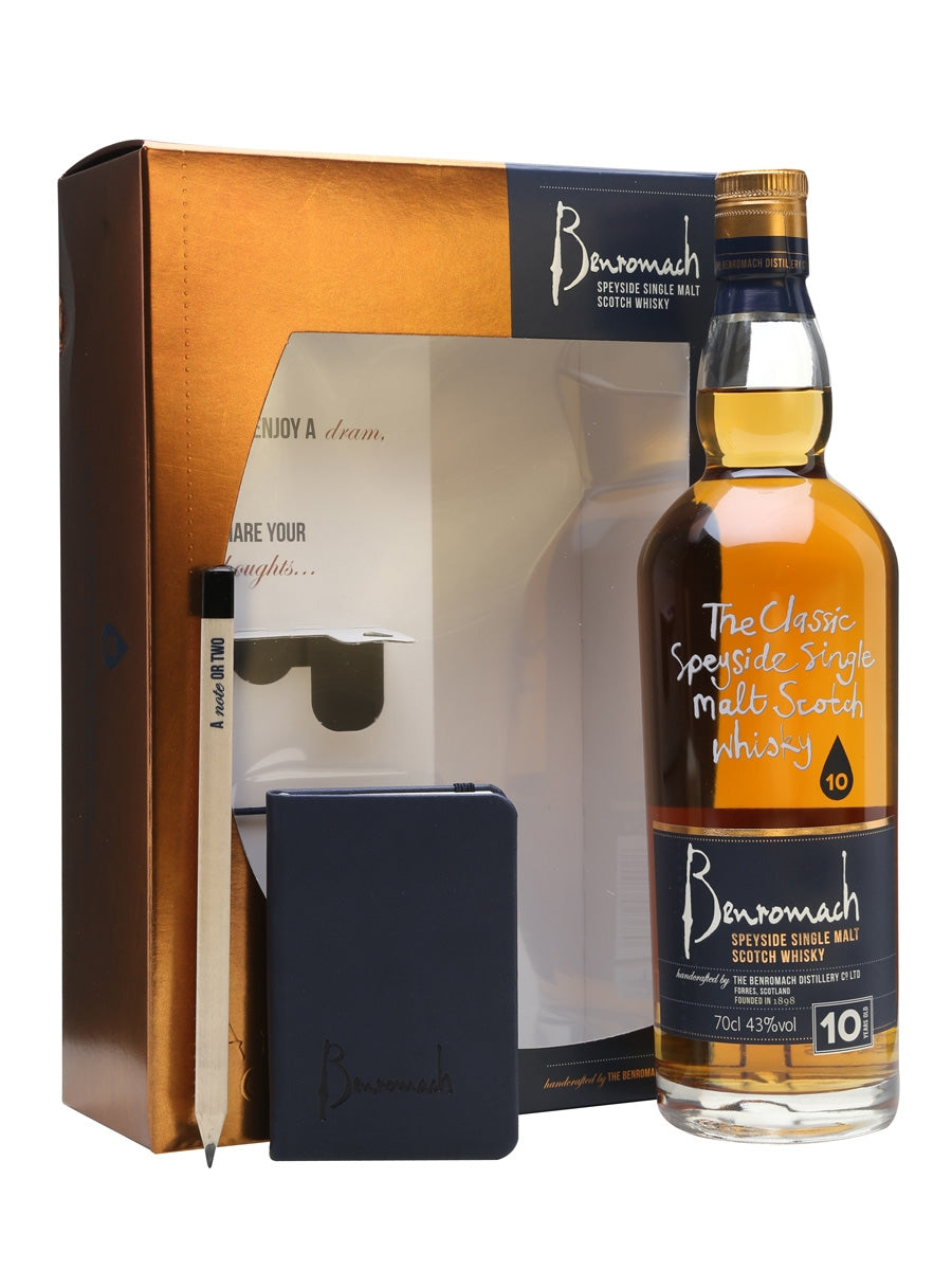 Benromach 10 Year Old Note Book Gift Set Speyside Single Malt Scotch Whisky | 700ML at CaskCartel.com