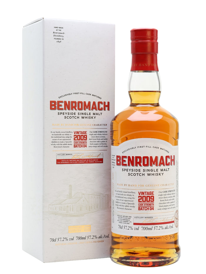 Benromach Cask Strength Vintage 2009 Batch 4 Speyside Single Malt Scotch Whisky | 700ML