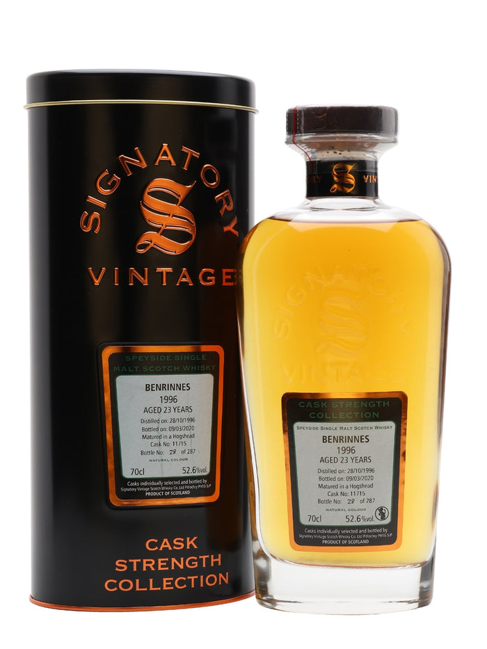 Benrinnes 1996 23 Year Old Signatory Speyside Single Malt Scotch Whisky | 700ML