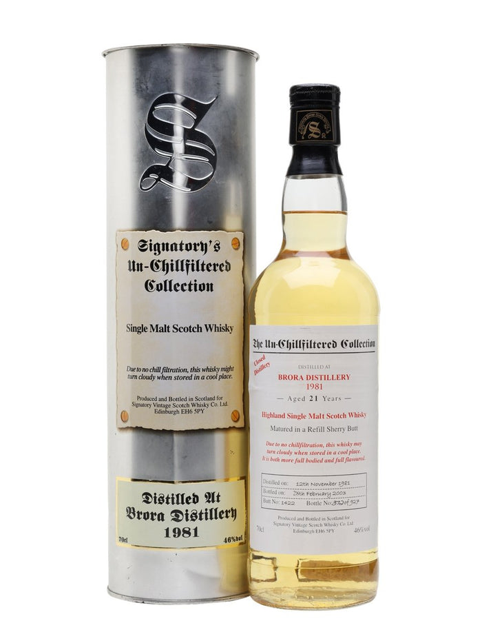 Brora 1981 21 Year Old Signatory Highland Single Malt Scotch Whisky | 700ML