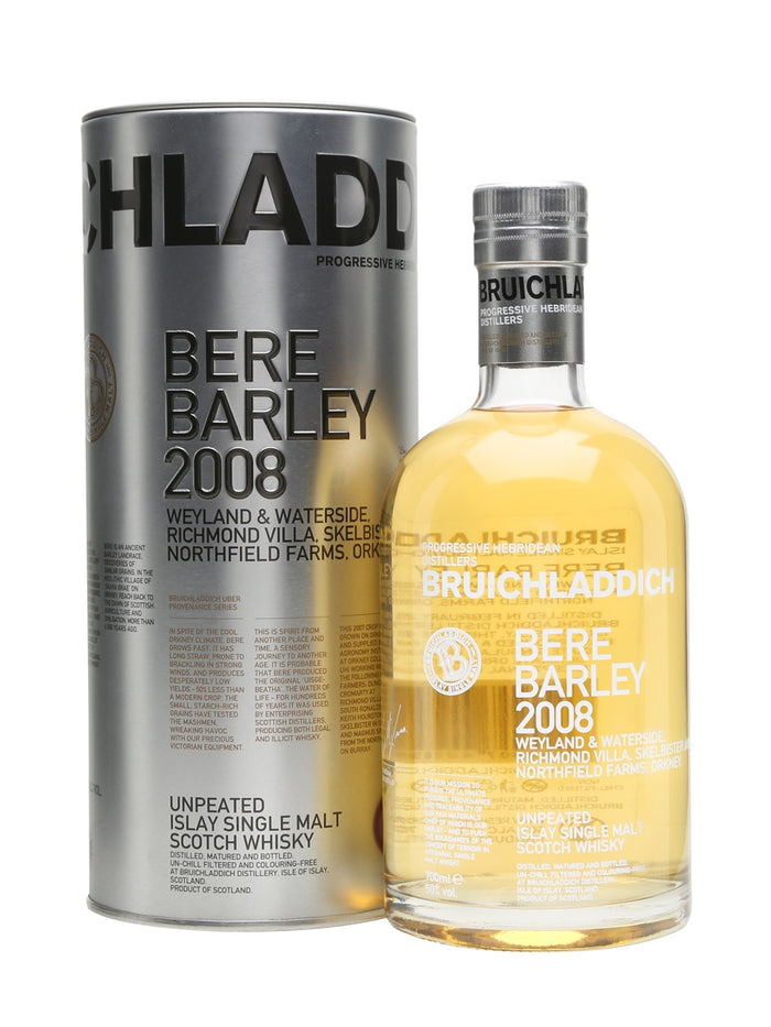 Bruichladdich Bere Barley 2008 Islay Single Malt Scotch Whisky