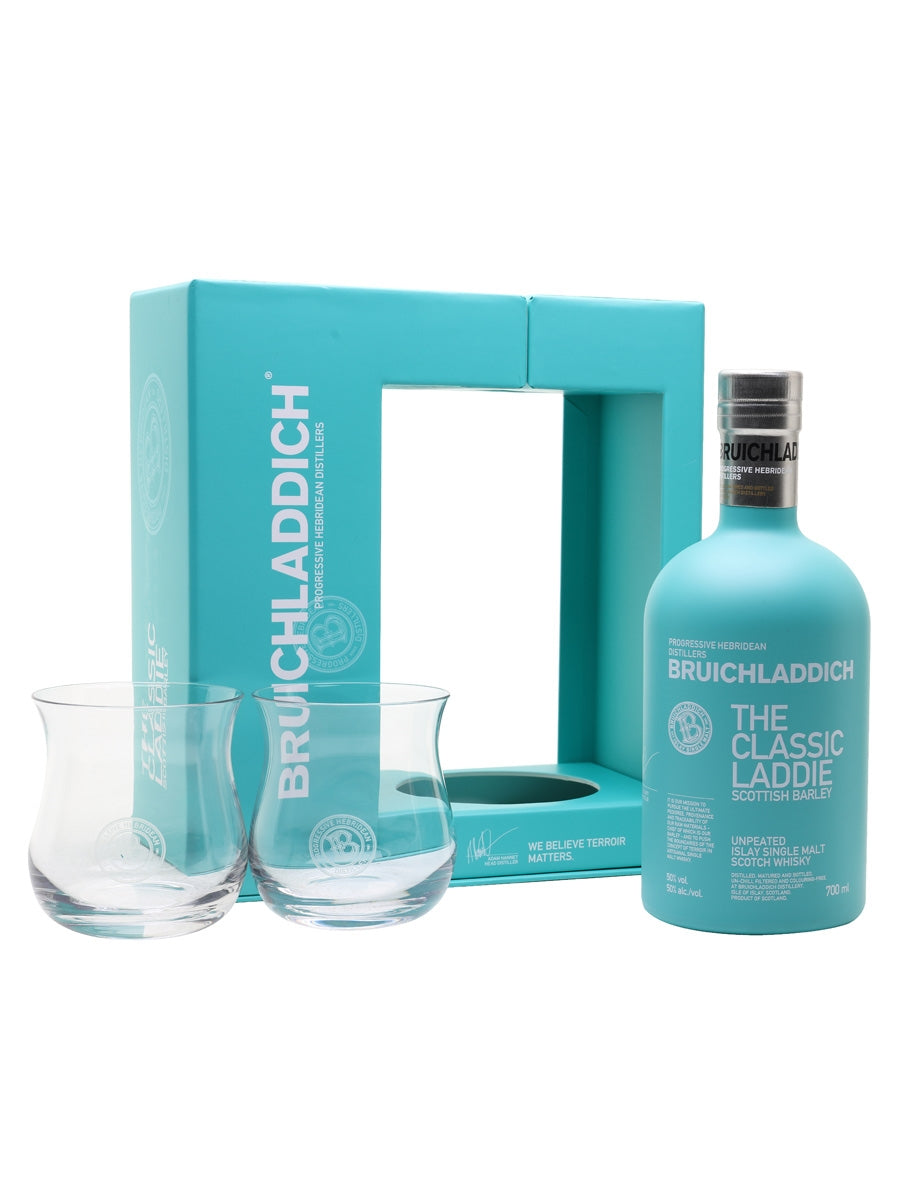 Bruichladdich The Classic Laddie 2 Glass Pack Islay Single Malt Scotch Whisky | 700ML at CaskCartel.com