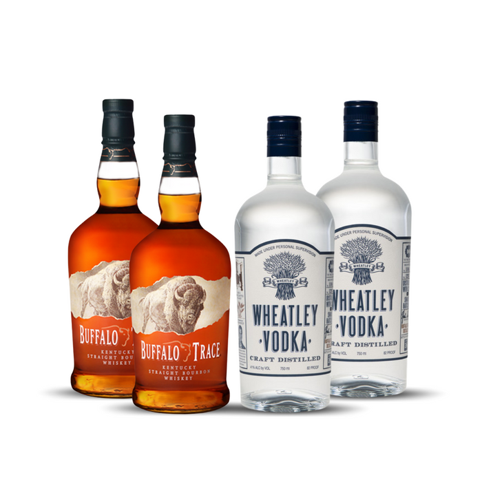 Buffalo Trace Kentucky Straight Bourbon Whiskey + Buffalo Trace | Wheatley Vodka | (4) Bottle Bundle