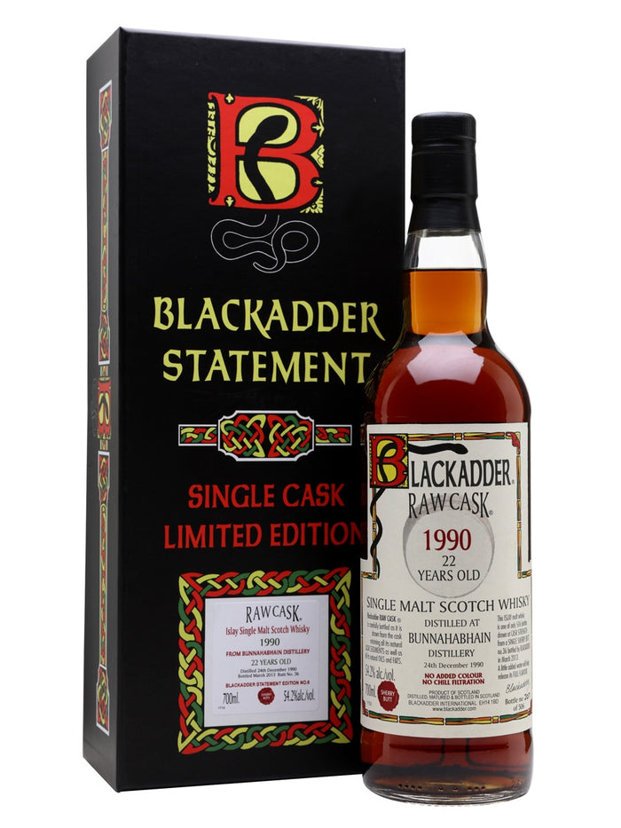 Bunnahabhain 1990 22 Year Old Blackadder Statement No.6 Islay Single Malt Scotch Whisky | 700ML