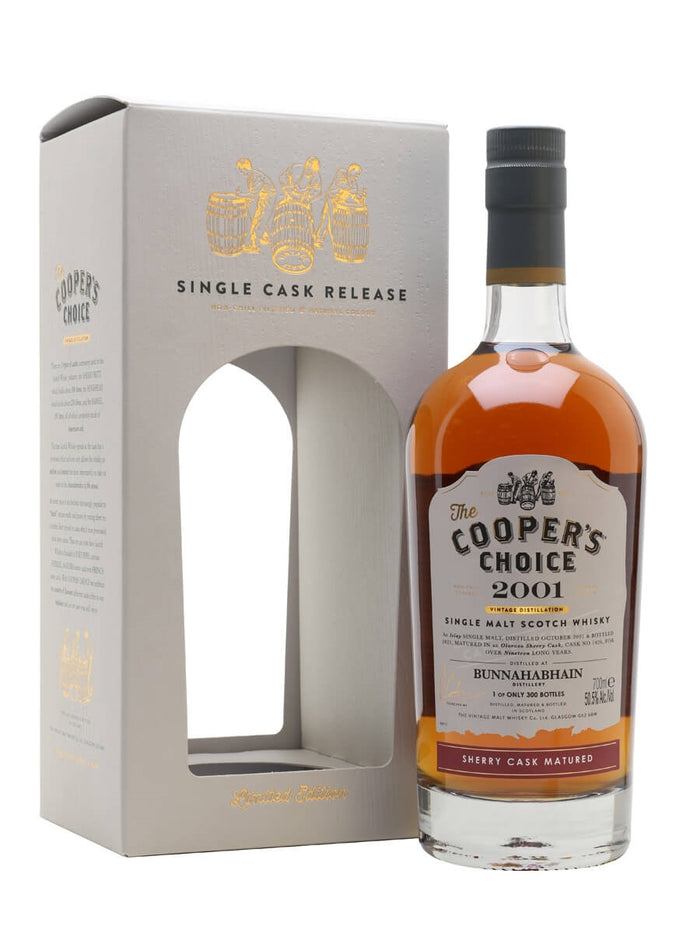 Bunnahabhain 19 Year Old (D.2001, B.2021) Sherry Cask Matured, The Cooper’s Choice Scotch Whisky | 700ML