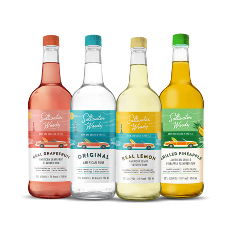 Saltwater Woody American Rum Variety Pack (4) Bottle Bundle at CaskCartel.com