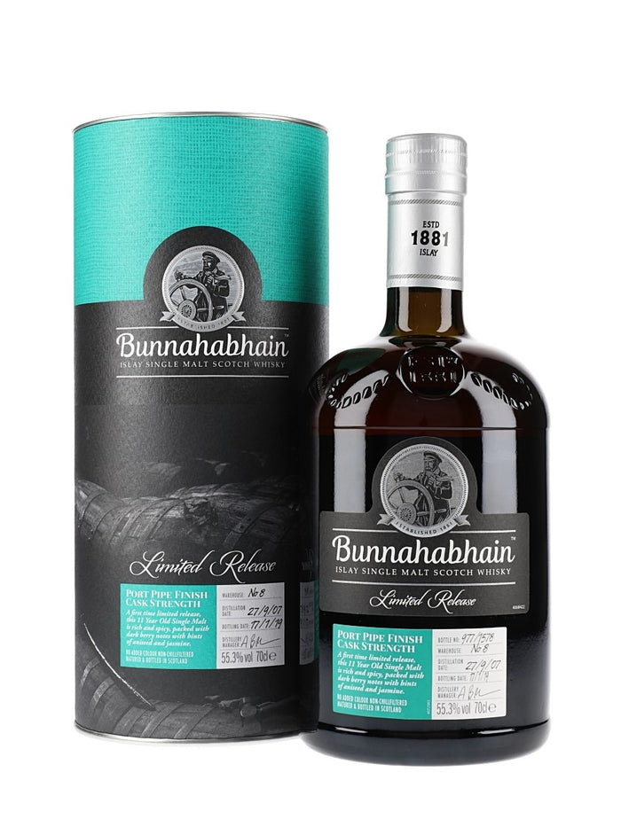 Bunnahabhain 2007 11 Year Old Port Pipe Finish Single Malt Scotch Whisky