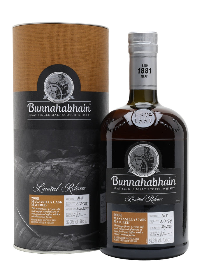 Bunnahabhain 2008 11 Year Old Manzanilla Cask Islay Single Malt Scotch Whisky | 700ML