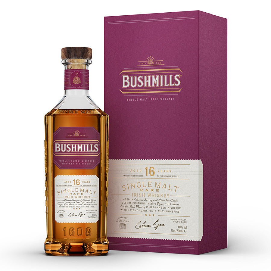 Bushmills 16 Year Old Rare Matured in Three Woods Scotch Whisky | 700ML at CaskCartel.com