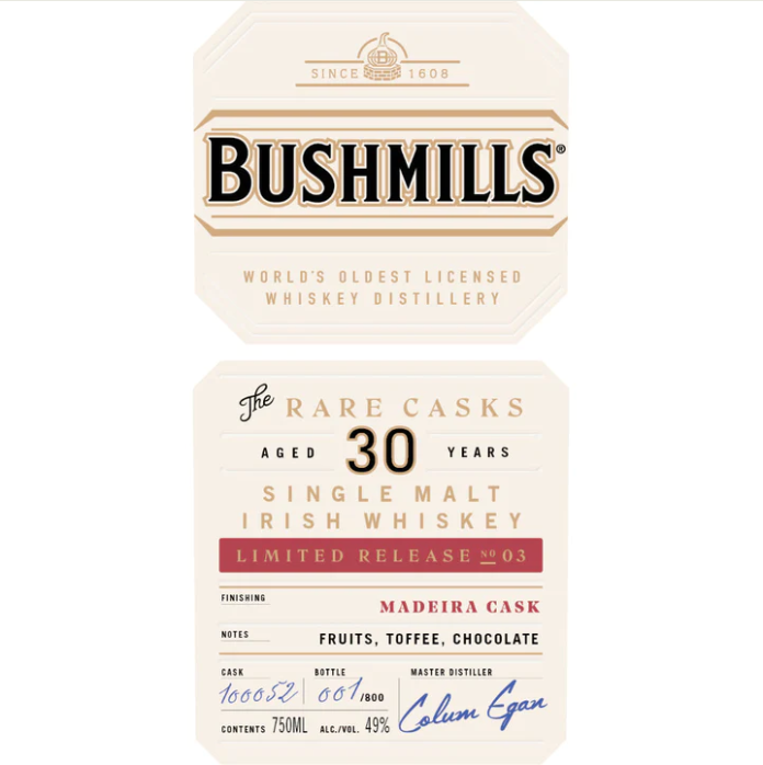 Bushmills Rare Cask 30 Year Old Limited Release No 03 Whiskey at CaskCartel.com